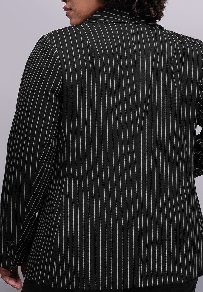 The Empower Pinstripe Tux Blazer, BLACKSTONE / Black, alternate image number 2