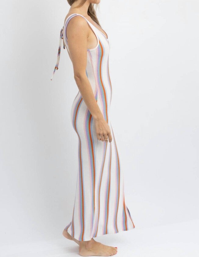NEWPORT MULTI-STRIPED COVERUP DRESS IN WHITE MULTI, , alternate image number null
