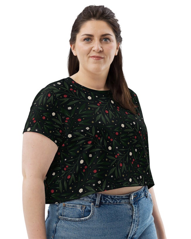 Nocturnal Holly Crop Tee, , alternate image number null
