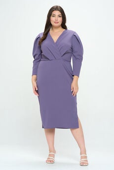 BOA PLEATED MIDI DRESS