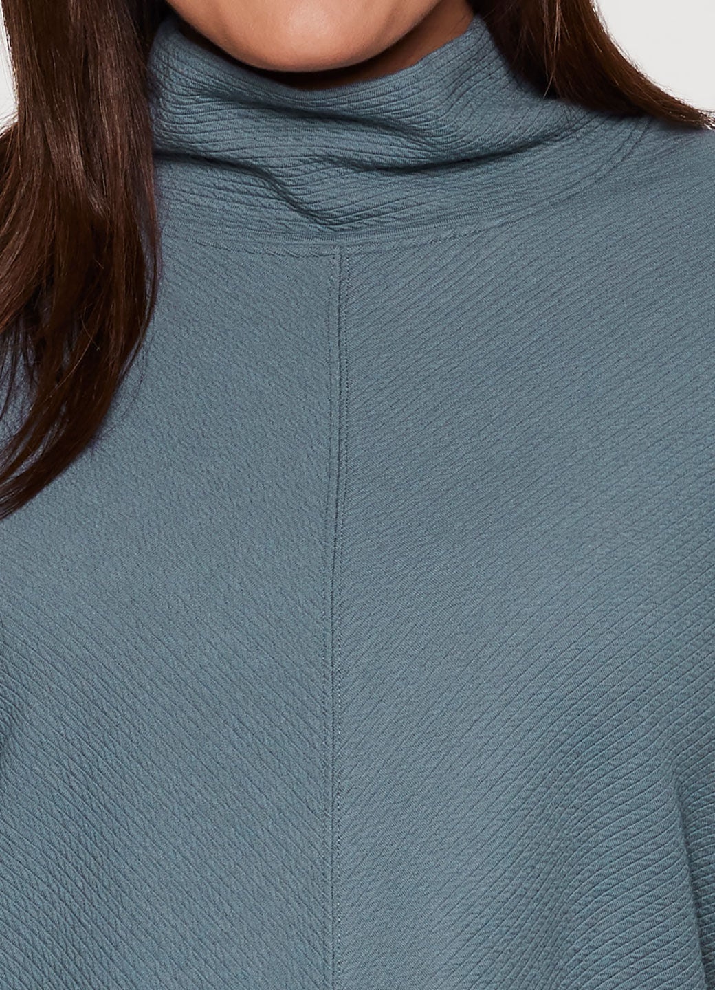 Studio Jacquard Mock Neck Pullover, BlueGreen / Light Green, alternate image number 2