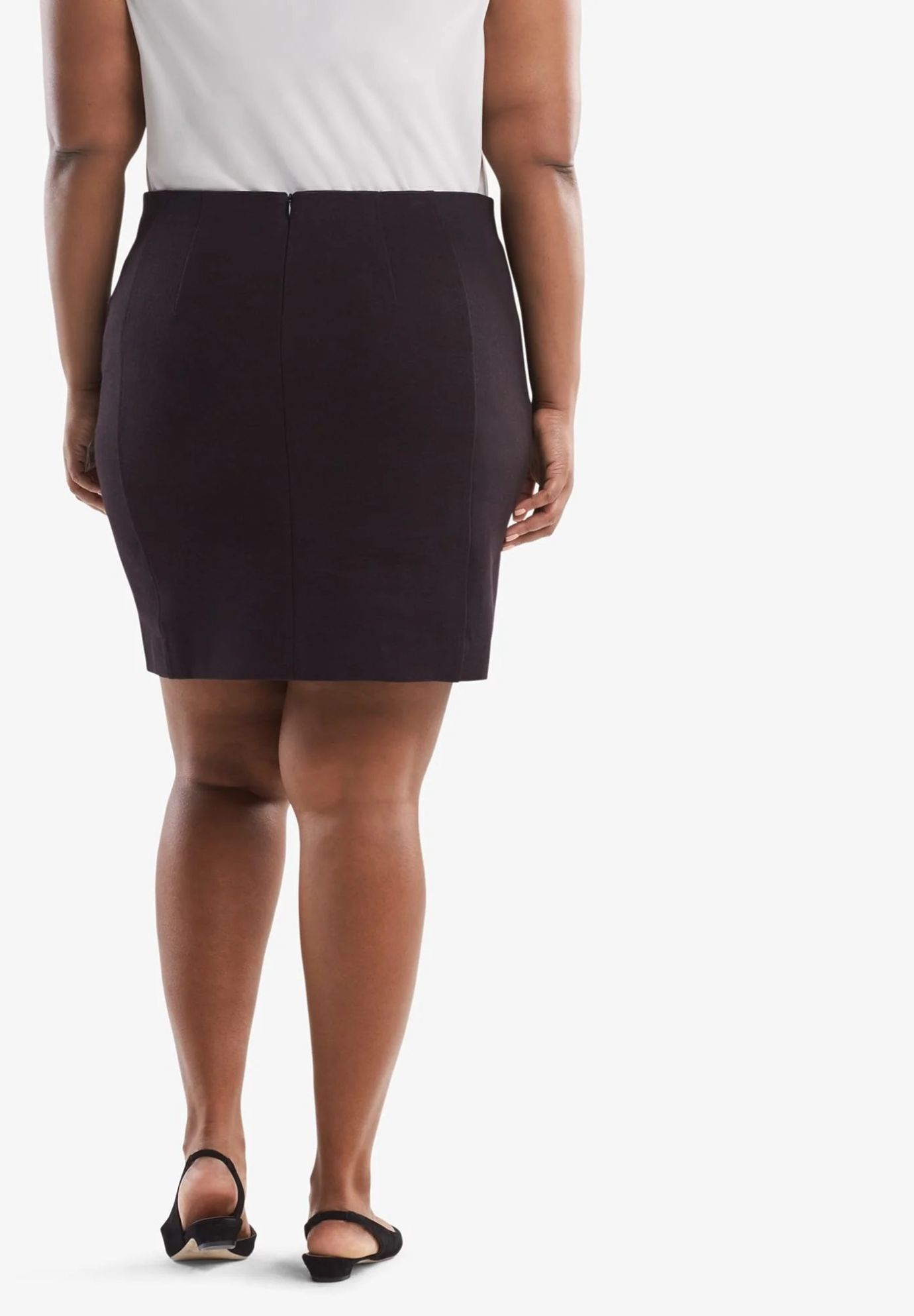 Crosby Skirt - Textured Ponte :: Lava, Lava / Brown, alternate image number 3