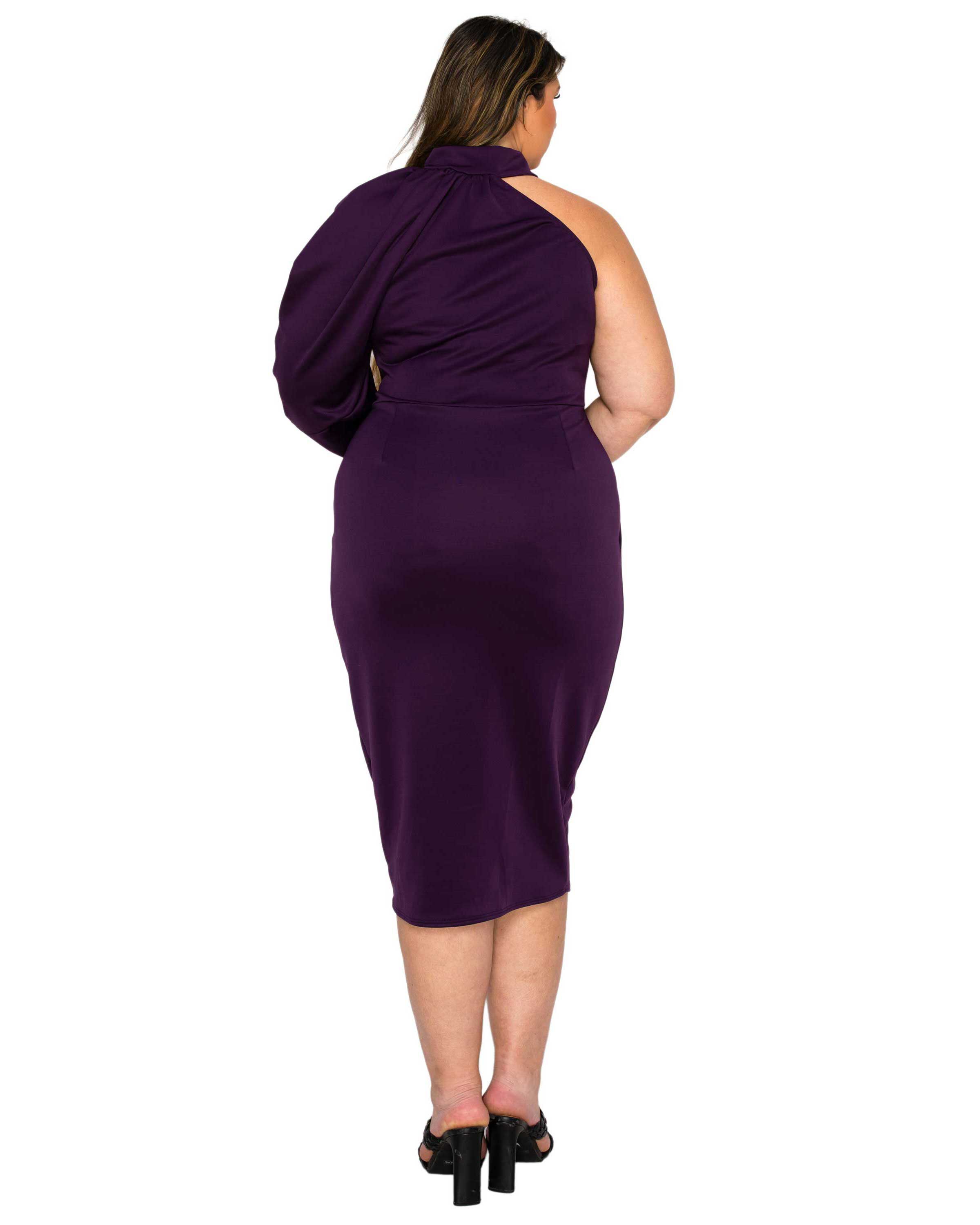 GIGI DRESS, Dark Eggplant / Purple, alternate image number 2