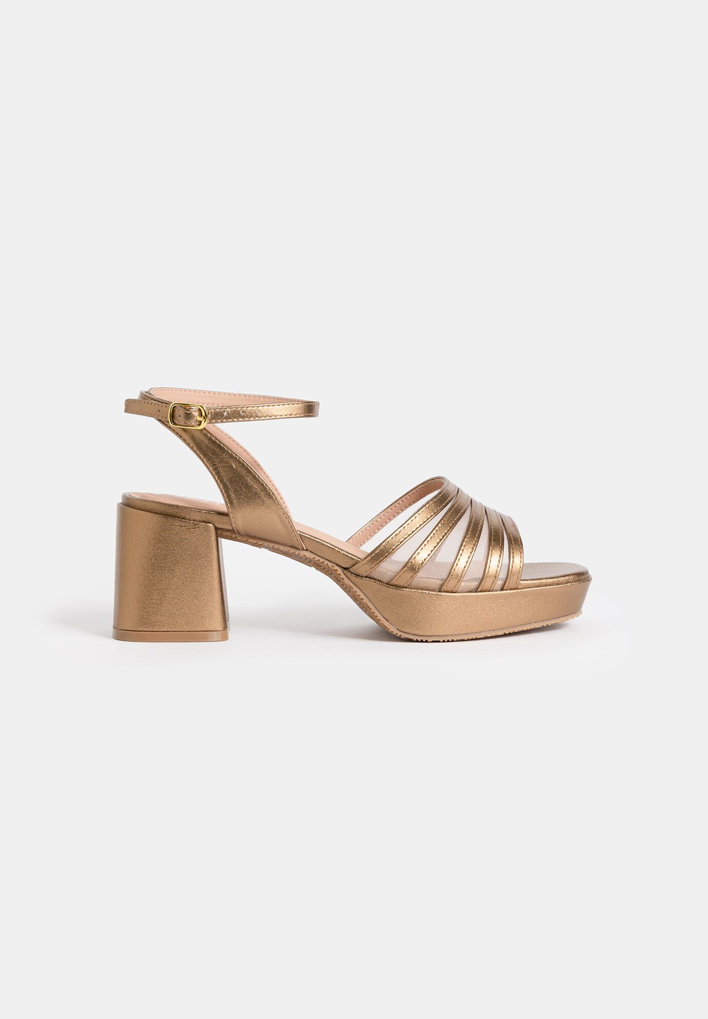 Stella Platform Sandals, Metallic Bronze / Bronze, hi-res image number 0