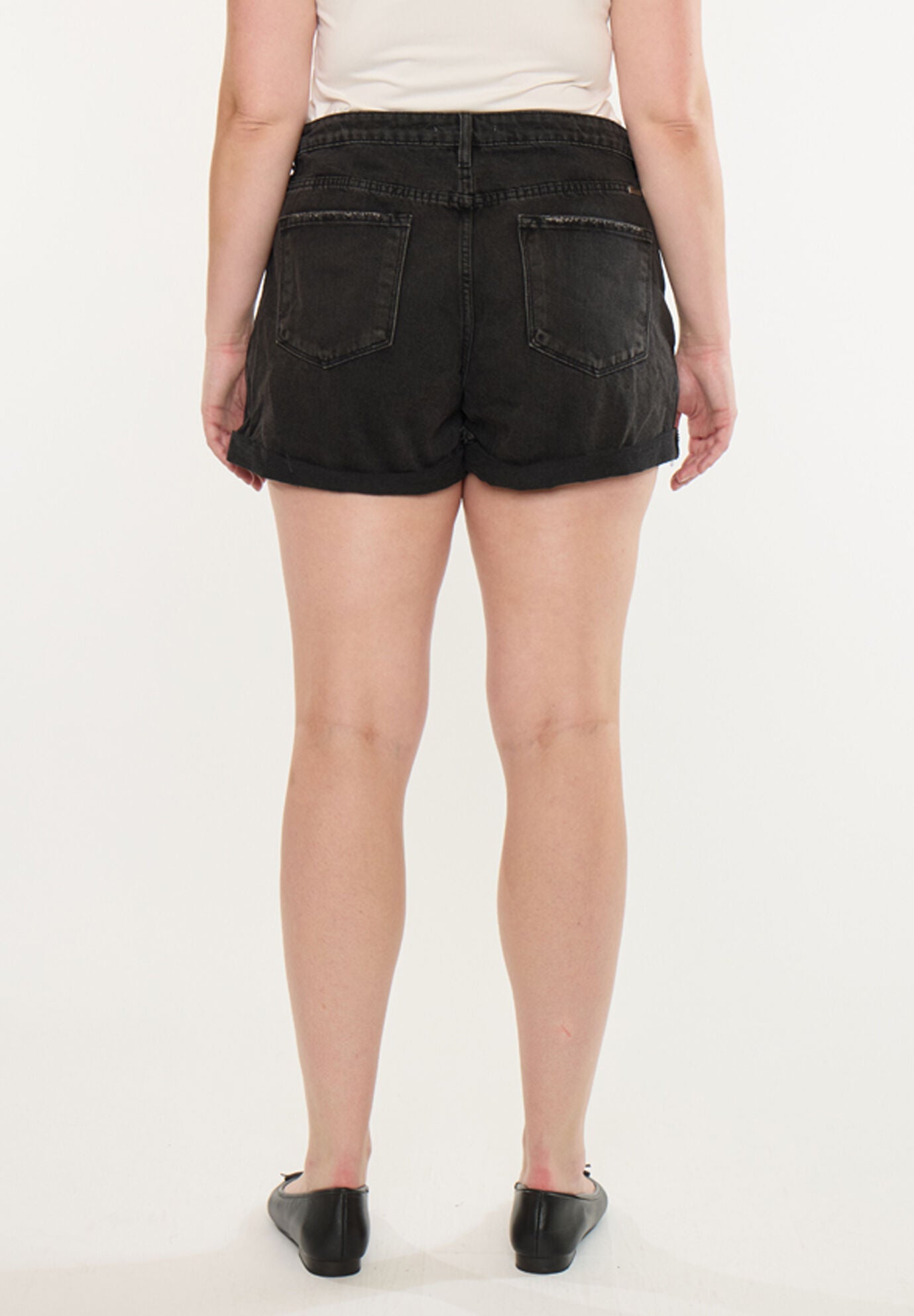 Monty Ultra High Rise Shorts (Plus Size), Black / Black, alternate image number 5