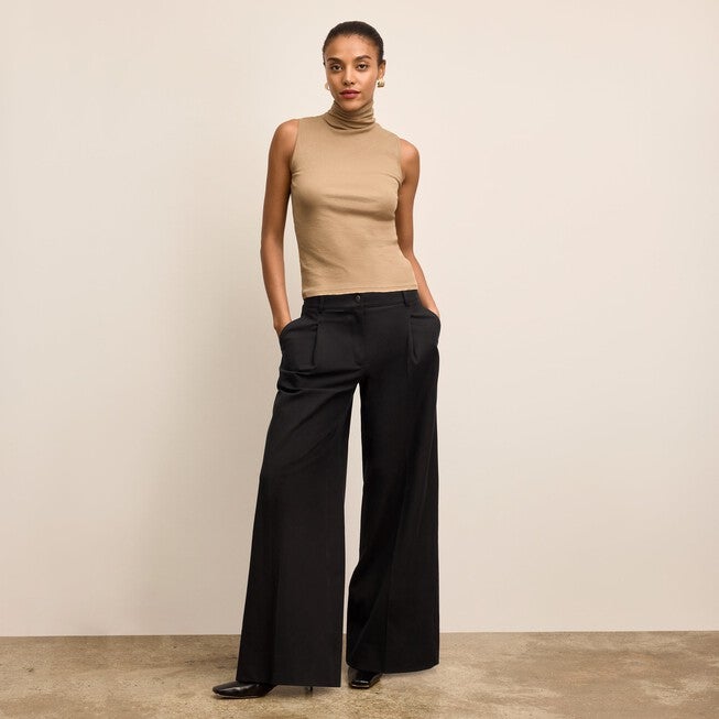 Jett Tank - Organic Ribbed Pima Cotton, Saddle / Brown, alternate image number 4