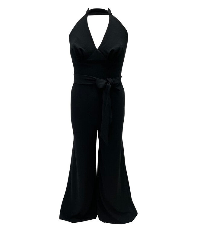 Smak Parlour Black Glamour Goddess Jumpsuit, Black / Black, hi-res image number 0