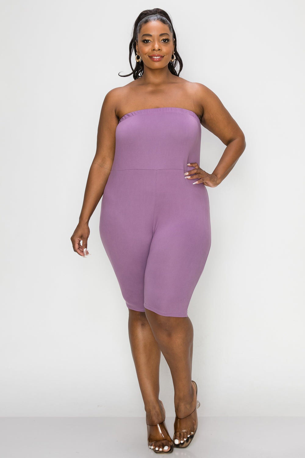 CHANDLER ROMPER, Dusty Plum / Purple, alternate image number 1
