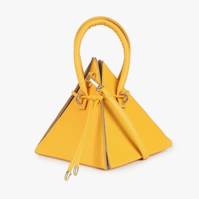 Haute Sauce Women's Pyramid Handbag, Yellow / Yellow, alternate image number null