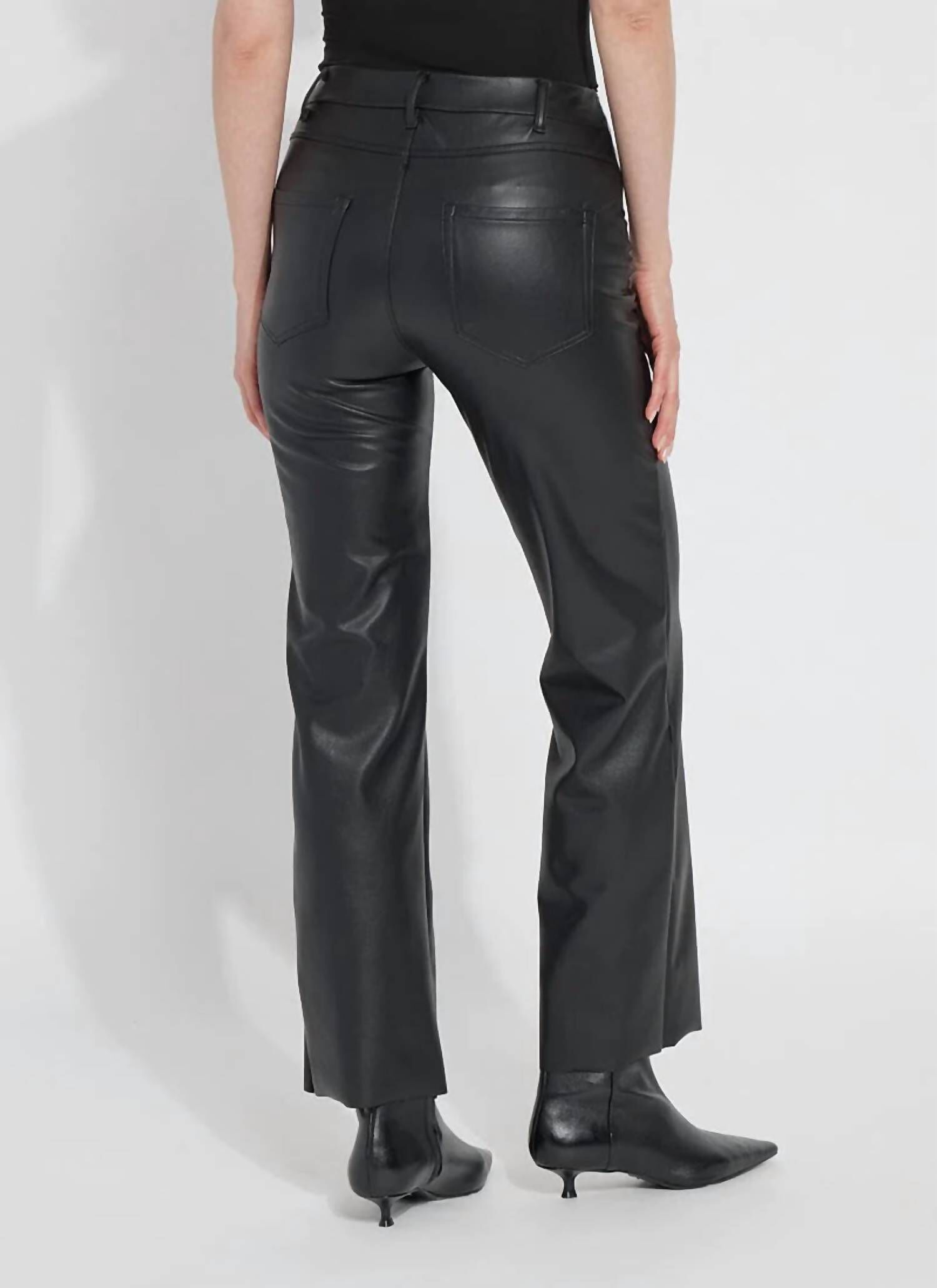 AMARA STRAIGHT FLARE PANTS IN BLK, , alternate image number 3