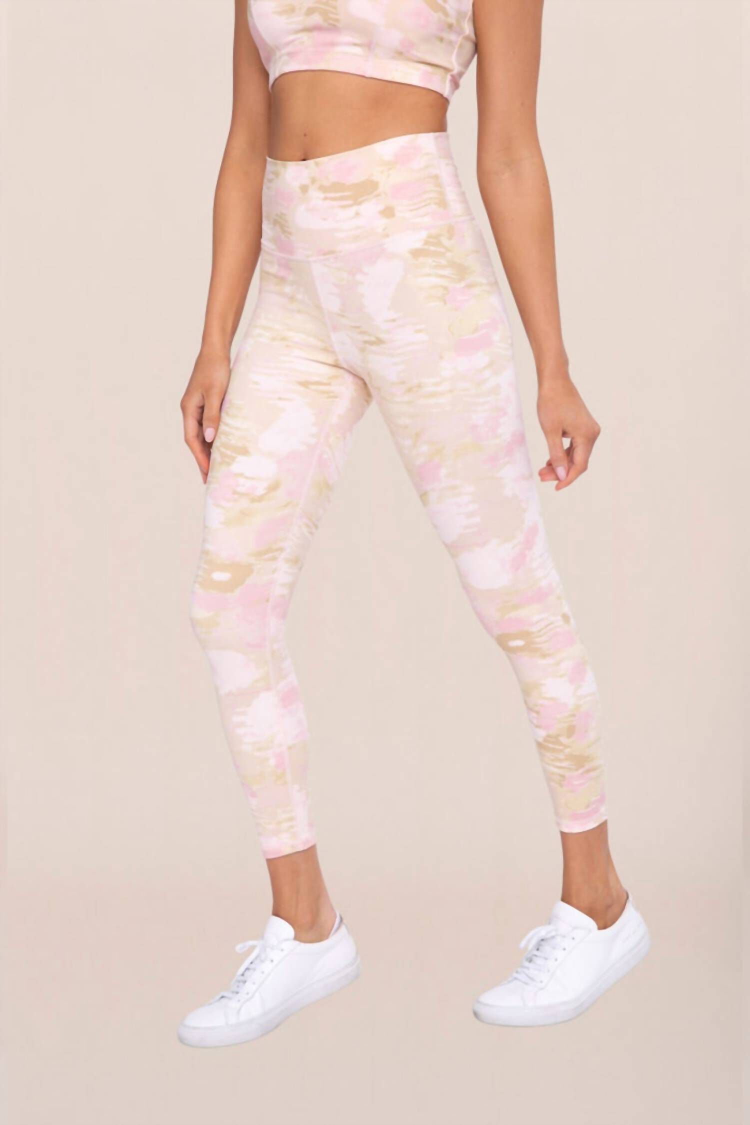 Pink Lemonade Sweetheart High-Waist Legging In Coral Print, , alternate image number 1