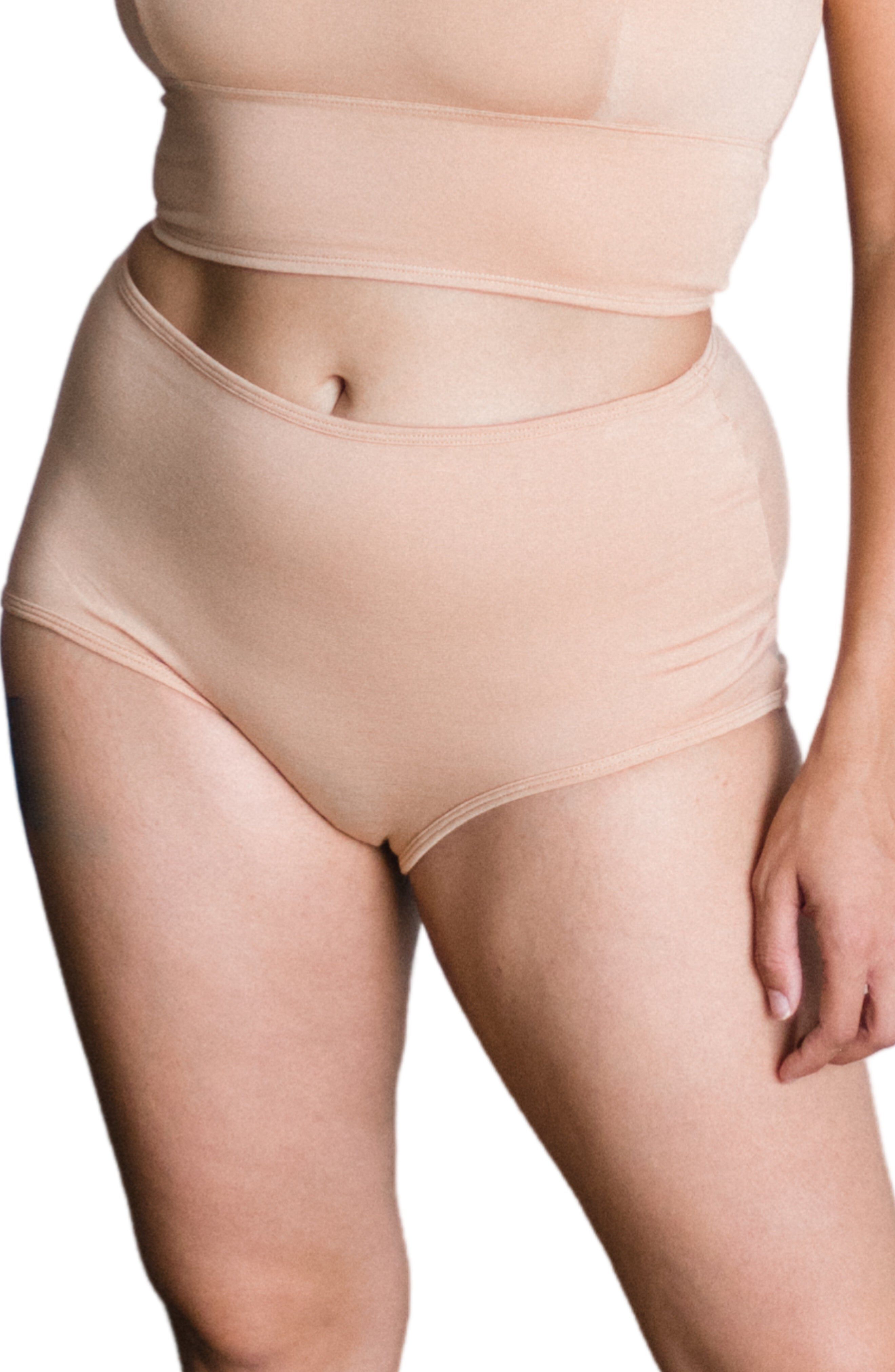 3-Pack High-Rise Ultra Soft Sustainable Briefs, Light Nude / Beige, alternate image number 1
