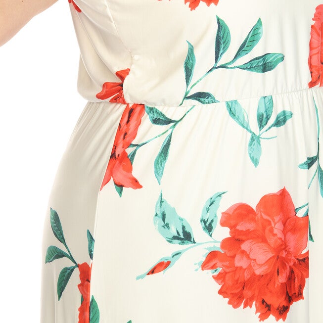 White Mark Floral Strap Maxi Dress, , alternate image number 8