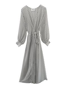The Polka Dot Wrap Dress - White & Black