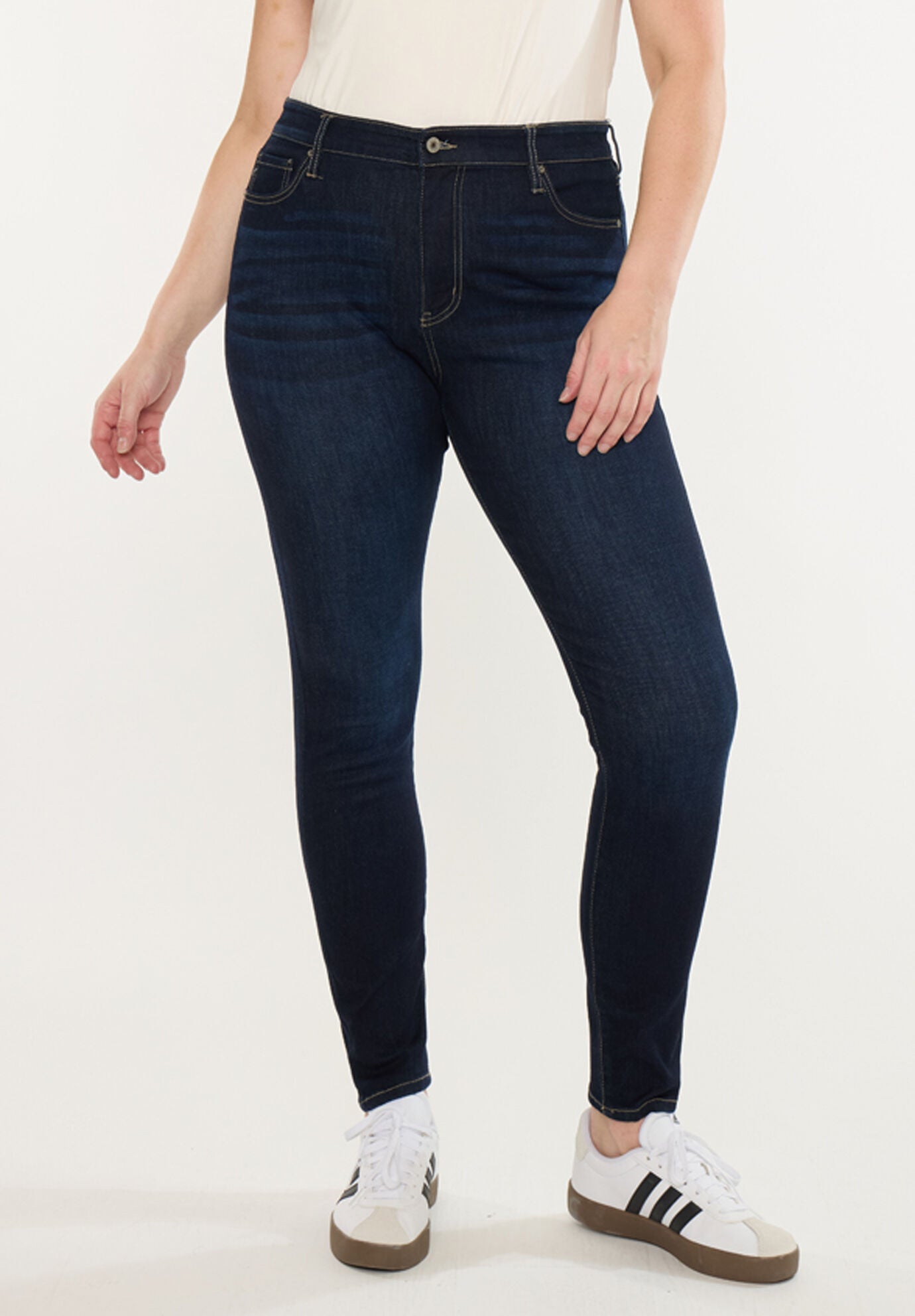 Felicity Ultra High Rise Super Skinny (Plus Size), Dark Wash / Dark Wash, alternate image number 2