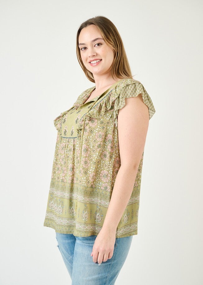 Nancy Embroidered Floral Top, , alternate image number null