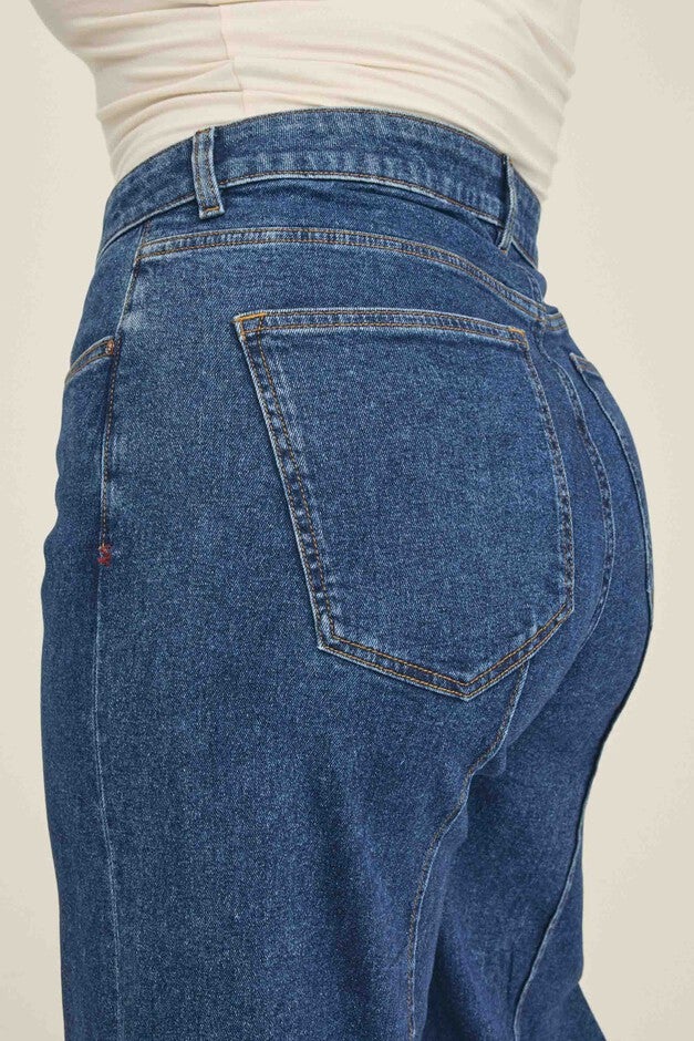 NCE PLUS - WIDE LEG JEANS | CUFF IT, CUFF IT / Dark Wash, alternate image number 4