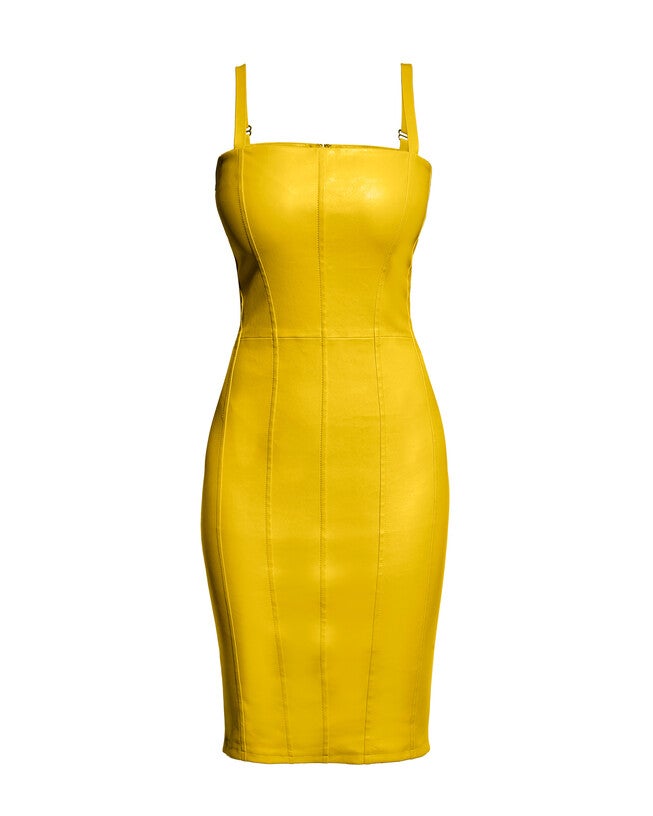 stretch leather dress As By Df Aura Stretch Leather Dress Chai