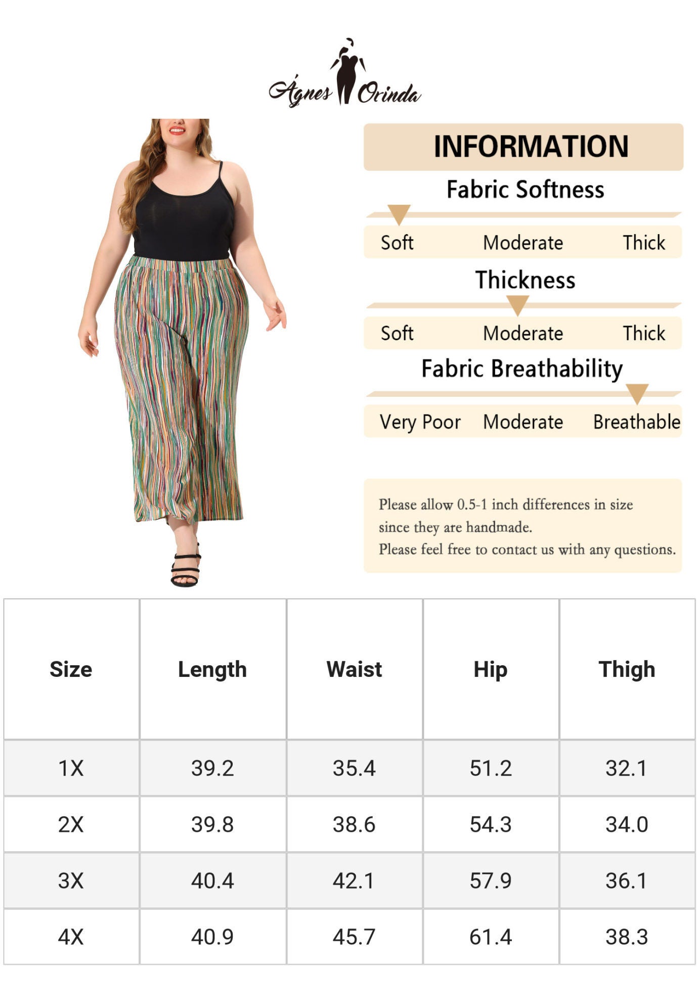 STRIPE BOHO WIDE LEG PAPER BAG PALAZZO PANTS, Green / Light Green, alternate image number 4