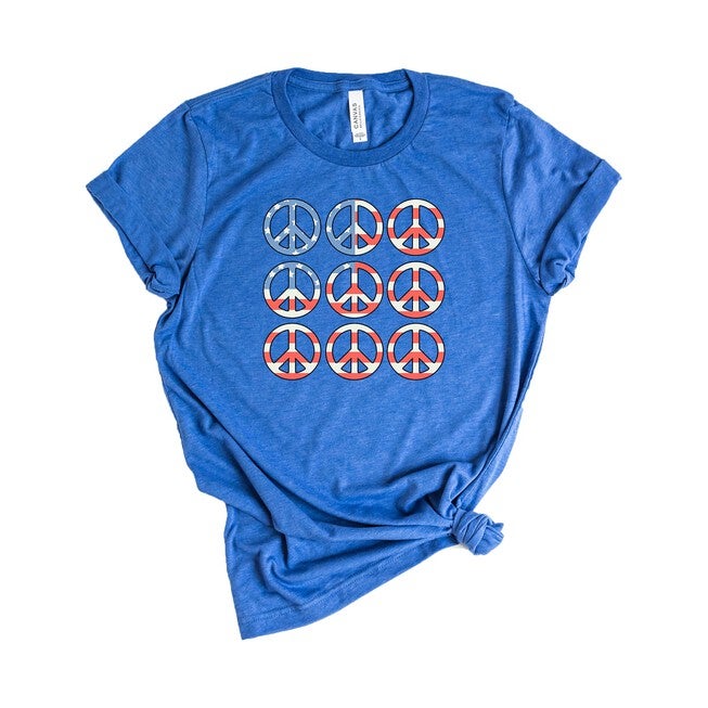Peace Signs Flag, Royal / Royal Blue, hi-res image number null