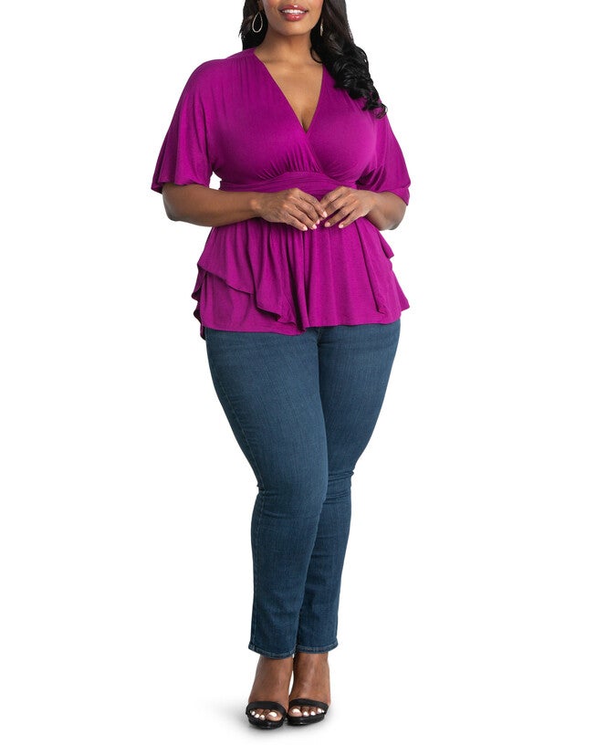 Promenade Top, ORCHID / Deep Fuchsia, alternate image number 1