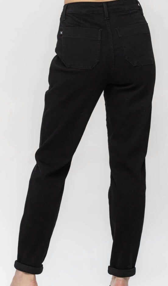Double Cuff Joggers, Black / Black, alternate image number null