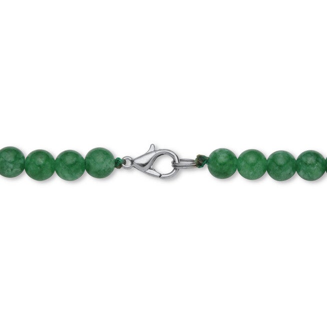 Round Green Jade Graduated Bead Necklace 18 Inch, , alternate image number 5