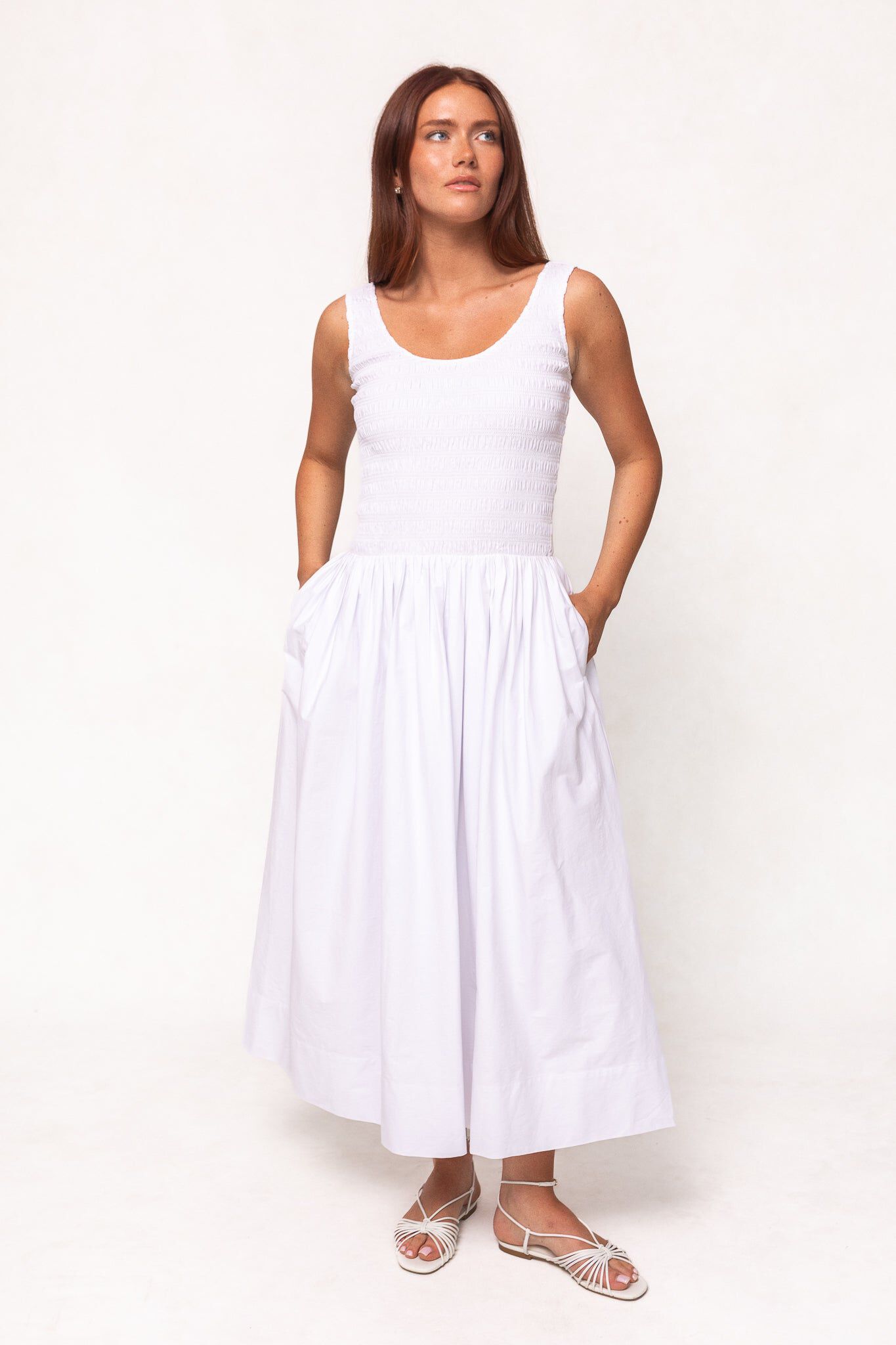 Marlow Dress, White / White, hi-res image number 0