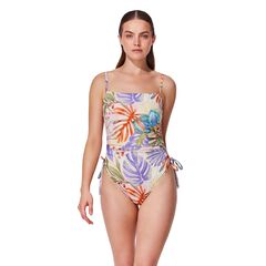 Cherry Blossom C-Cup Square Neck One Piece