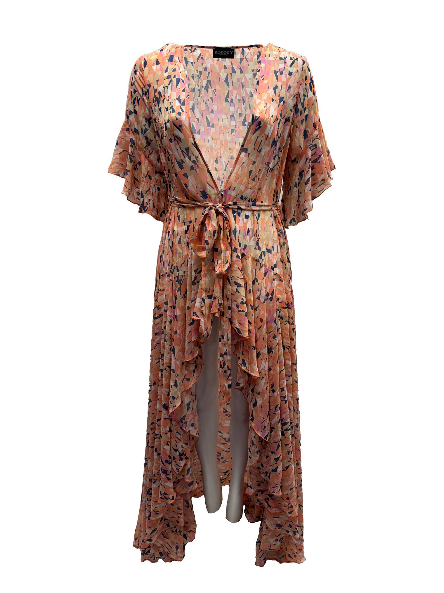 Korinne Standard Kaftan Orange Diamond Print, Orange / Orange, hi-res image number 0