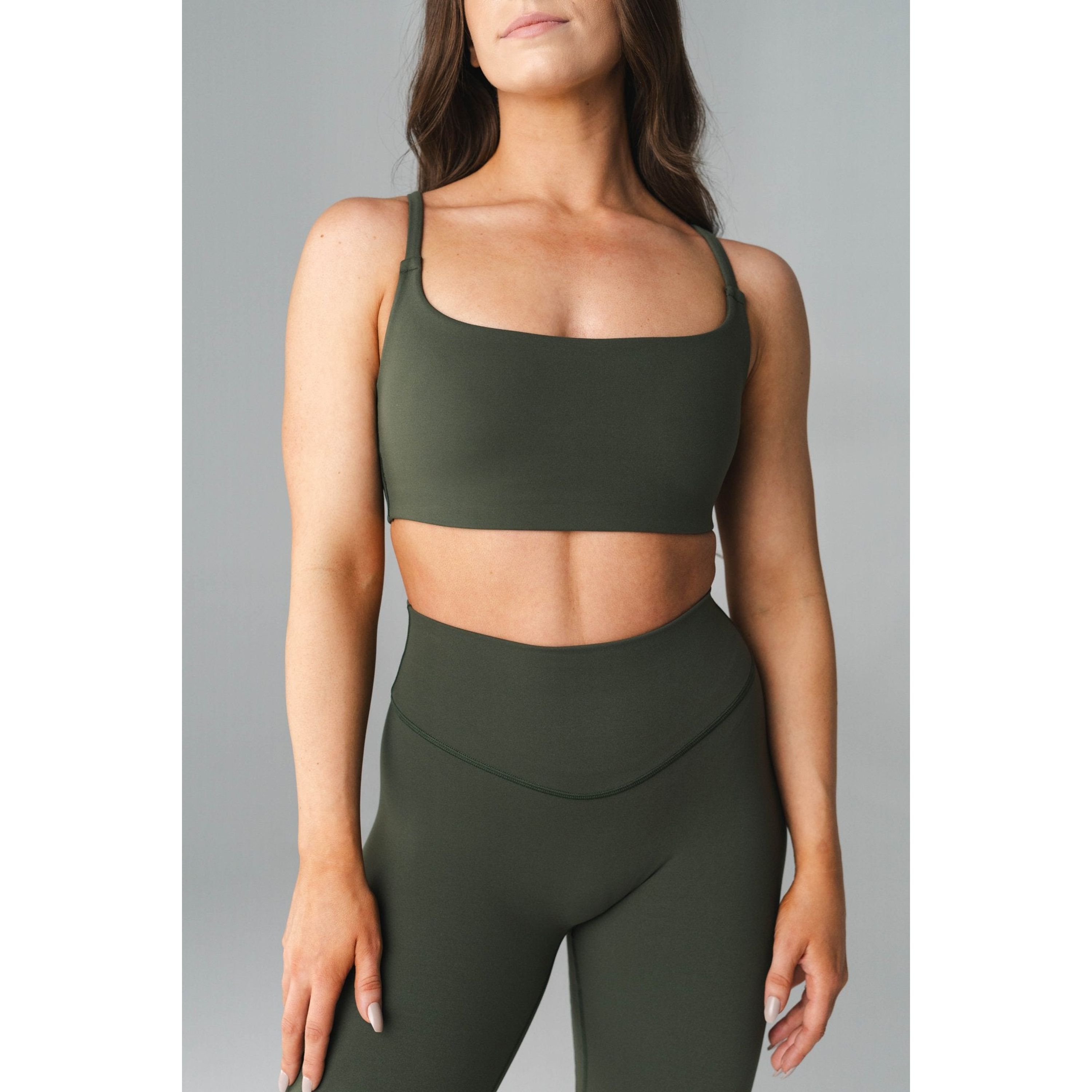 Cloud II Scoop Bra, Olive / Olive Green, alternate image number 3