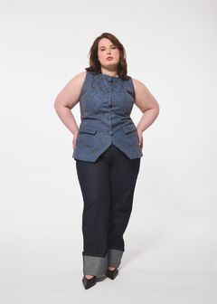 Denim Cuffed Pants