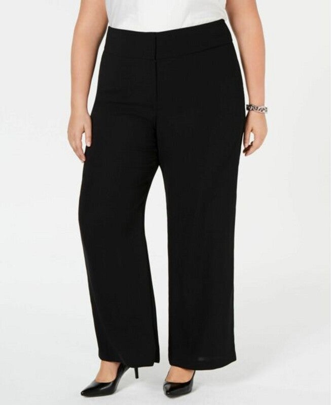Alfani Women's High-Rise Trousers Black 24W, Black / Black, hi-res image number null