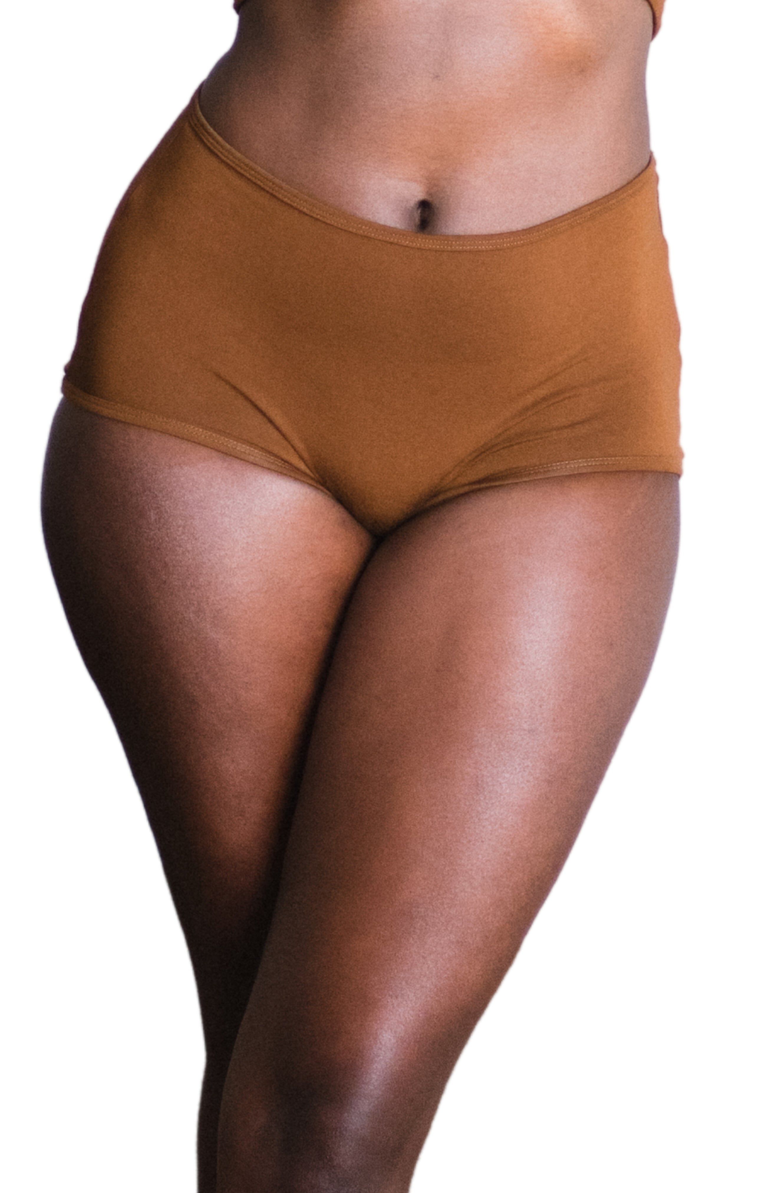 High-Rise Ultra Soft Sustainable Briefs, Deep Nude / Brown, alternate image number 1