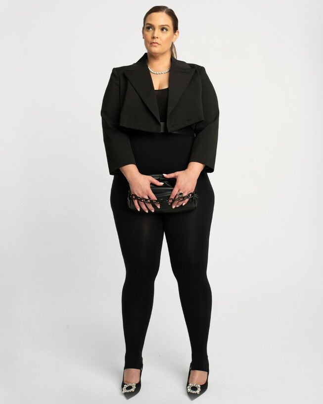 The Cropped Blazer in Black, , alternate image number 2