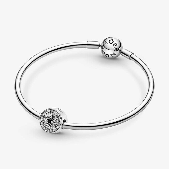 CONGRATS CHARM WITH CLEAR CUBIC ZIRCONIA IN SILVER, , alternate image number null