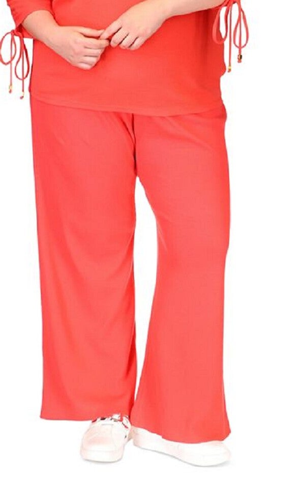 Michael Kors Women's Plus Cutout Lace Up Top Red Size 3X, Red / Red, alternate image number 2