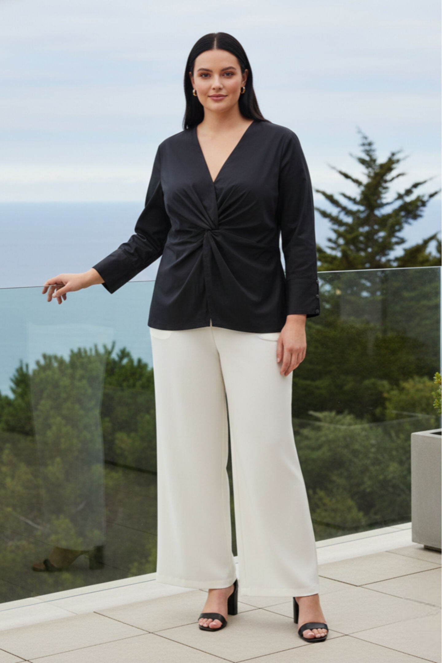 Front Twist Top, Black / Black, alternate image number 5