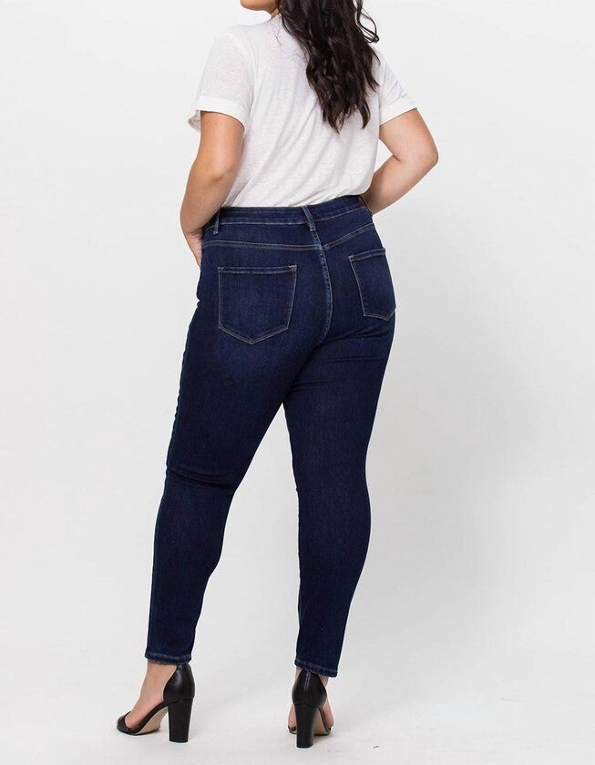 HIGH RISE ANKLE SKINNY JEANS IN DARK WASH, Dark Wash / Dark Wash, alternate image number 4