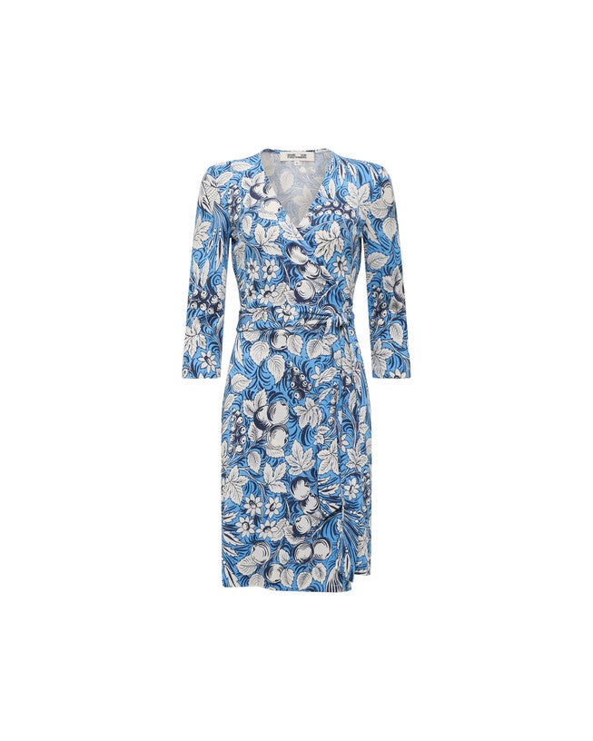 DVF NEW JULIAN TWO DRESS, BLUE / Dusty Blue, hi-res image number 0