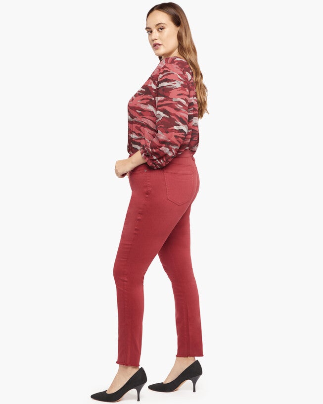Ami Skinny Fray Hem, Boysenberry / Burgundy, alternate image number 1