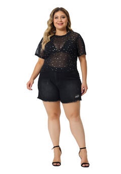 Plus Size Mesh Top