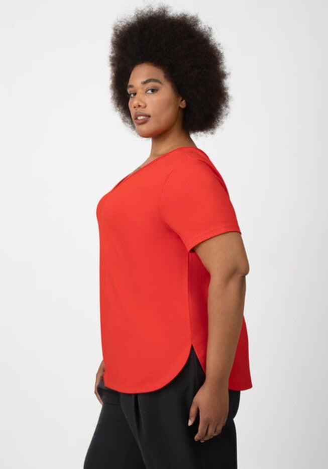 COOLROSE LUXE REVERSIBLE TEE SHIRT, Poppy / Red, alternate image number null