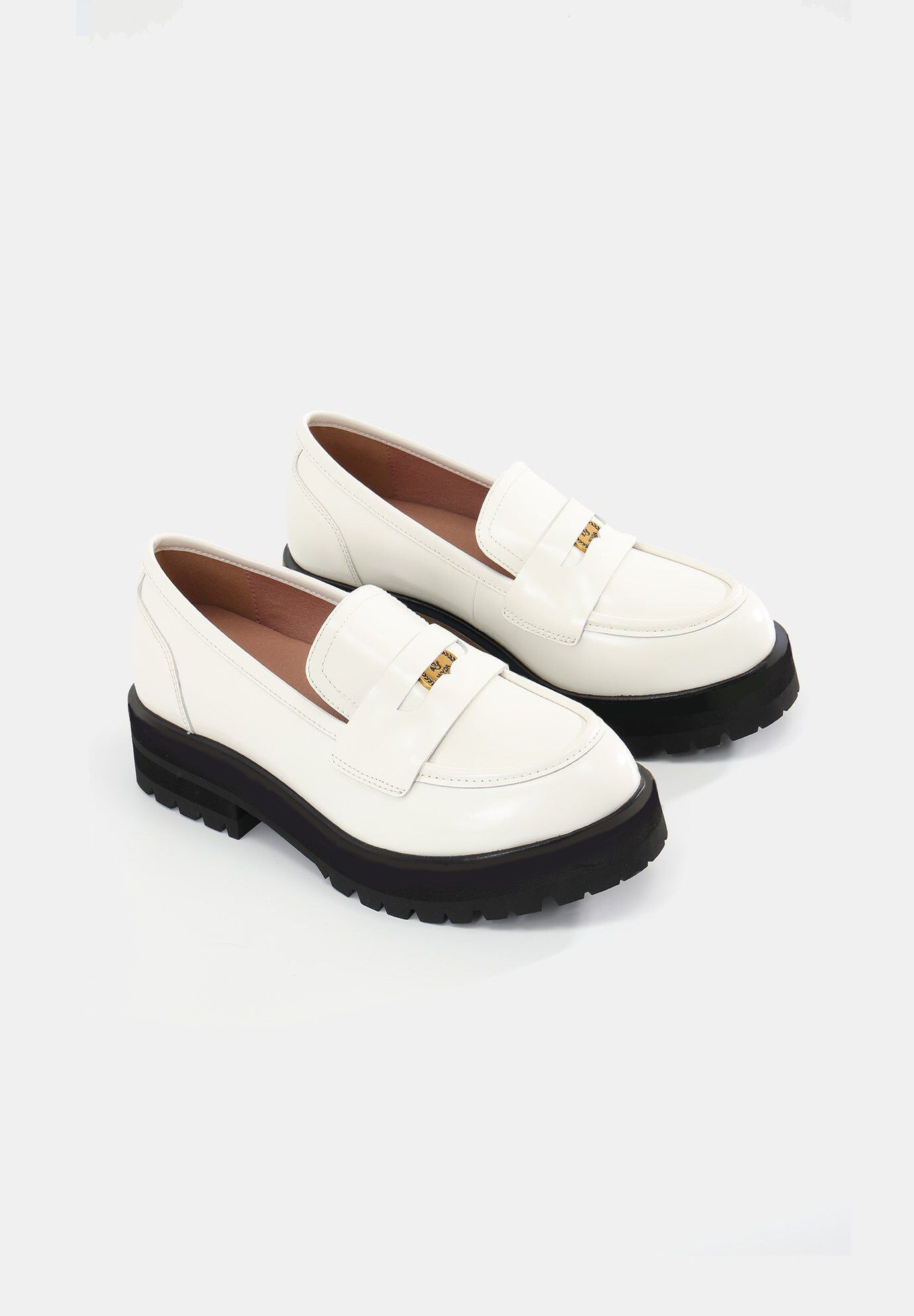 Sam Lucky Penny Leather Loafers, OffWhite / White, alternate image number 2