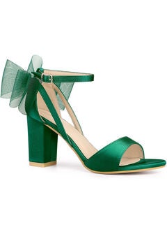 Bow Shoes Chunky Heels Sandals