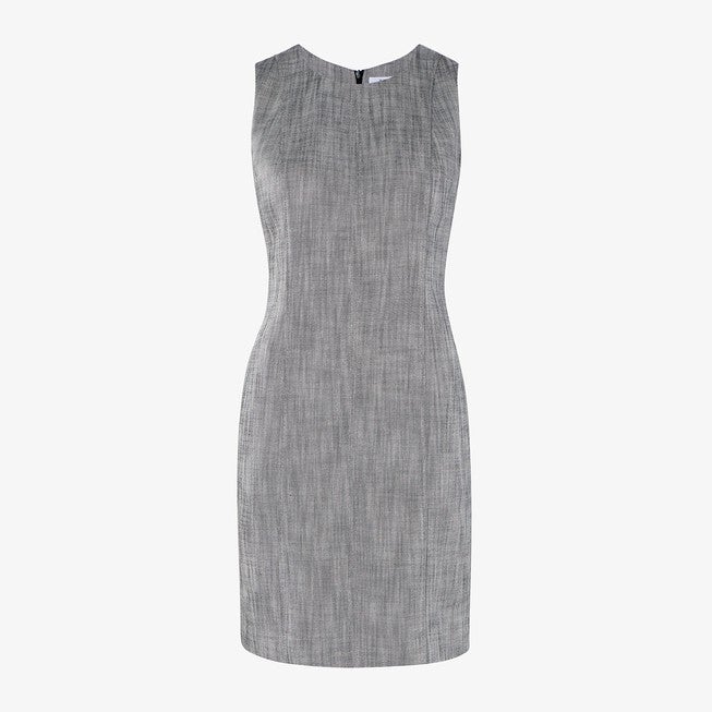 Carolina Shift Dress - Porto Weave, BlackWhite / Light Grey, alternate image number 4