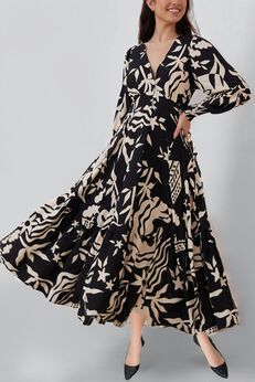 Annick - Tina Maxi Printed Dress Full Length Sleeves