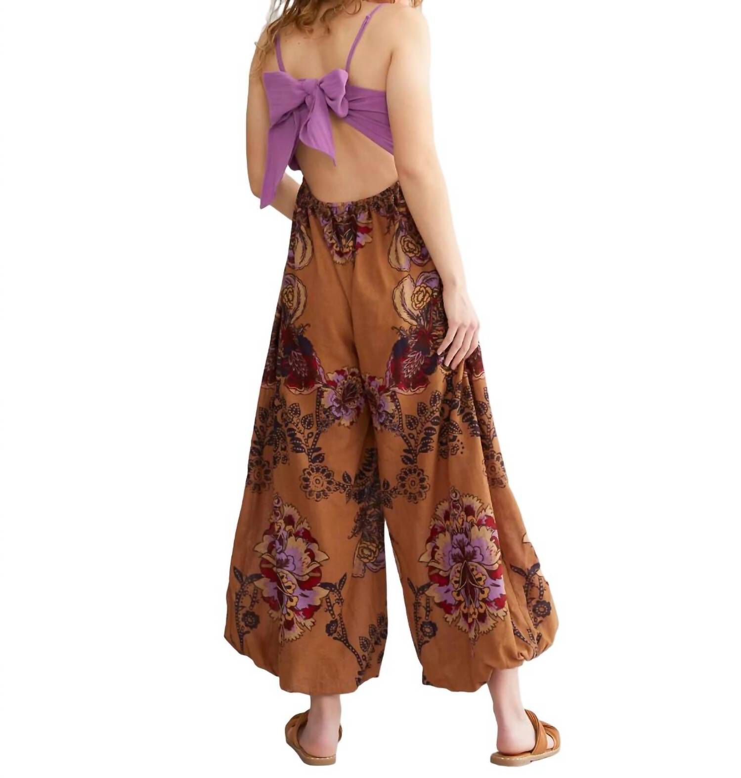 Indio Sun Wide Leg Jumpsuit, Golden Combo / Purple, alternate image number 1