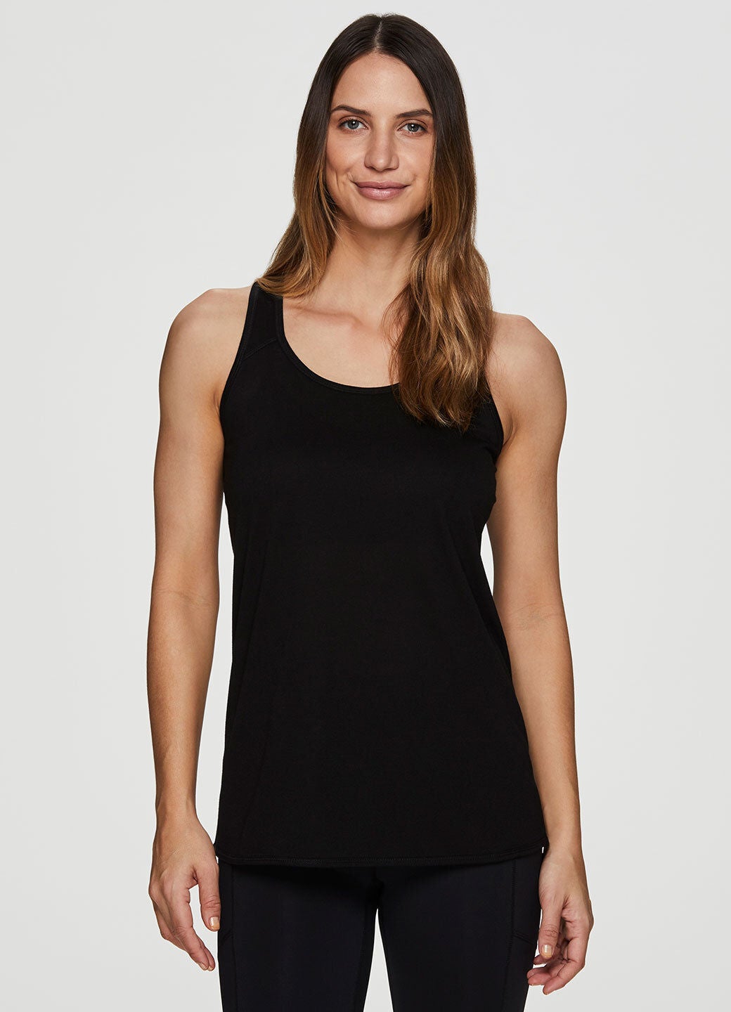 Prime Relaxed Twist Back Tank Top, Black / Black, alternate image number 1