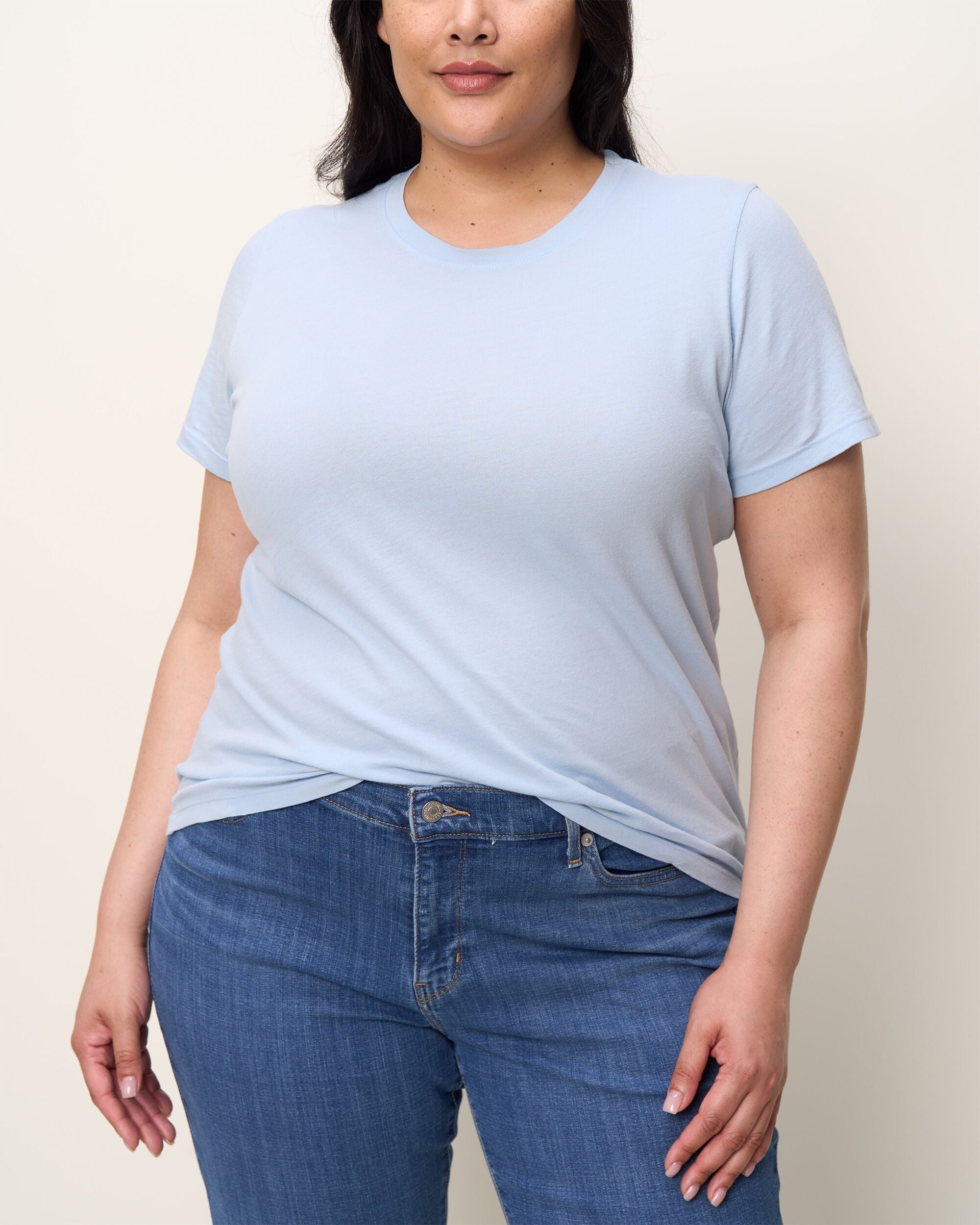 The Crew Tee, Sky Blue / Light Blue, alternate image number 3